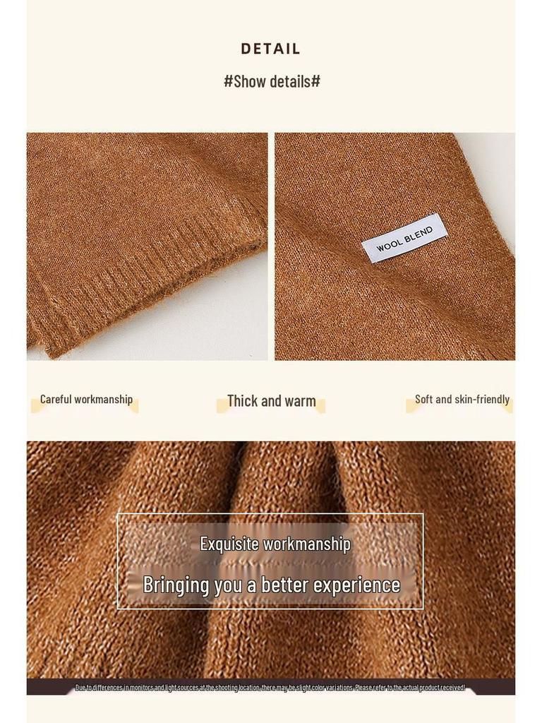 Hiver 2025 Écharpe Rouge en Laine Tricotée Haut de Gamme pour Femmes Style Coréen