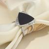 Silver Gold Metal Scarf Ring for Women Geometric Scarf Ties Clip Rhinestone Slide Buckles for Shawl Dresses Accessories
