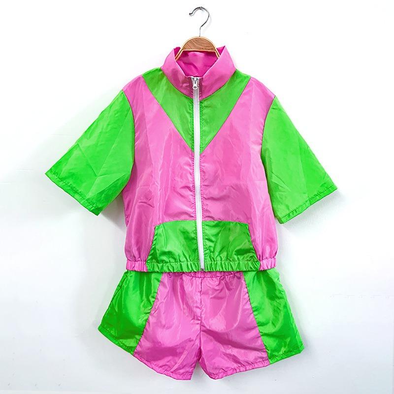 Men and Women Retro Disco Couple Sports Suit Hippie Prom Hip Hop Stage Performance Suit