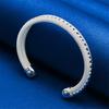Elegant 925 Sterling Silver Twisted Woven Mesh Open Bangle for Women, Fashionable Wedding Party Accessories