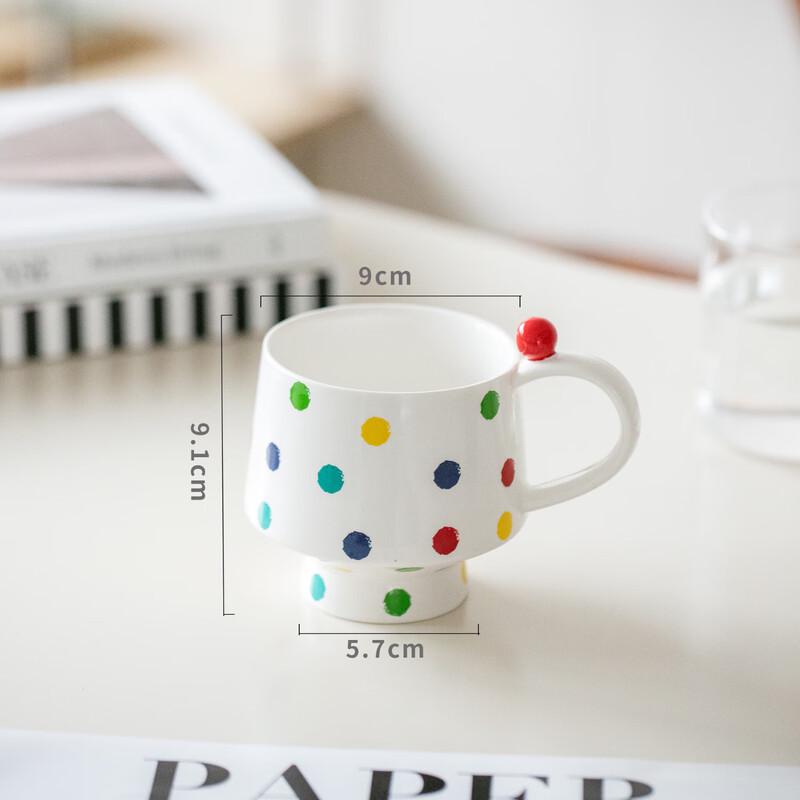 Colorful Polka Dot Ceramic Mug