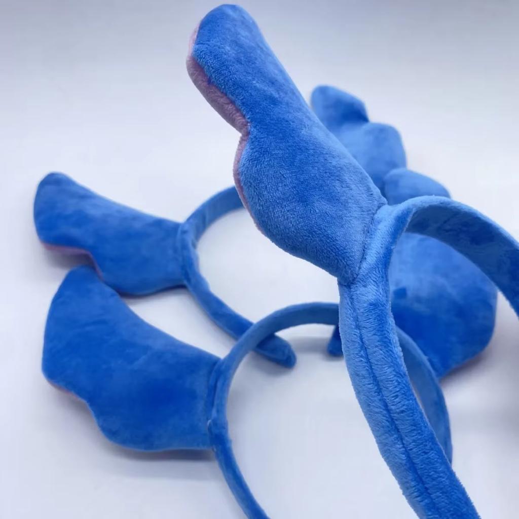 MINISO New Stitch Anime Long Ear Hair Hoop Halloween Cute Stitch Headband Adult Children's Birthday Party Headwear Gifts Toys