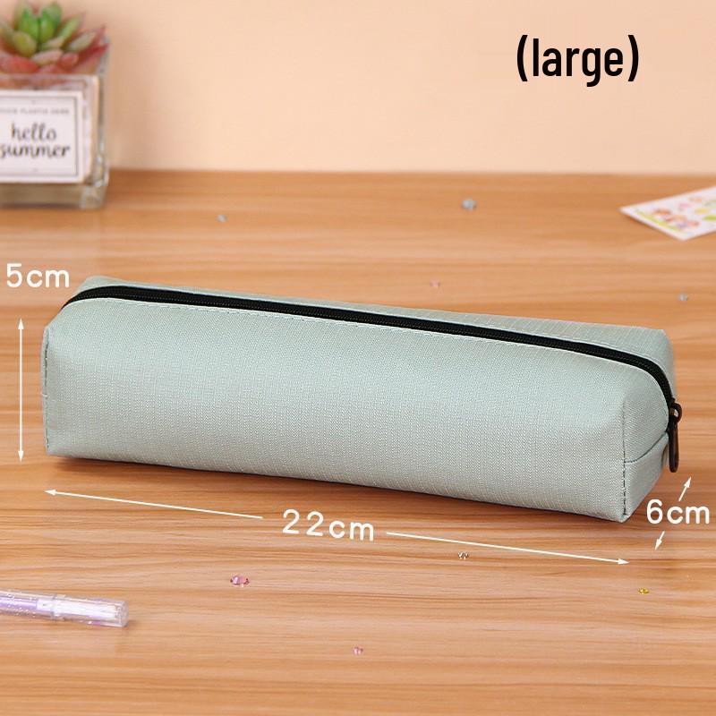 Solid Color Oxford Large Pencil Case - Customizable Student Stationery Bag with Logo Printing