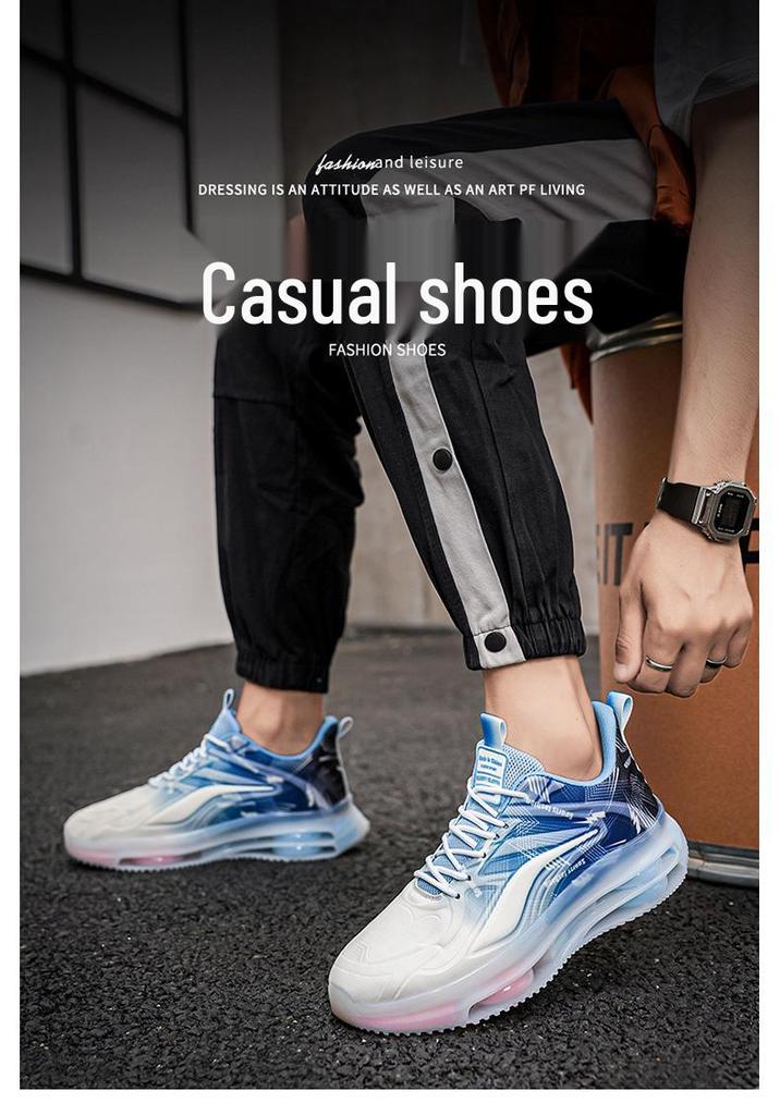 2025 Men's Breathable Korean Style Trendy Thick Sole Sports Dad Shoes