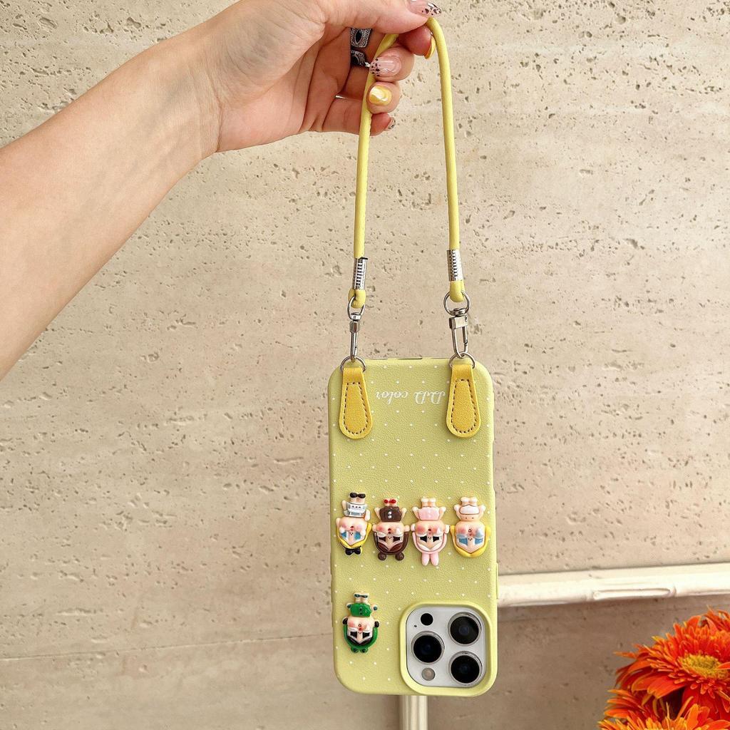 3D Crying Baby Doll iPhone 17 Pro Max Case with Lanyard, Fits Models 13-15, High-End Design.