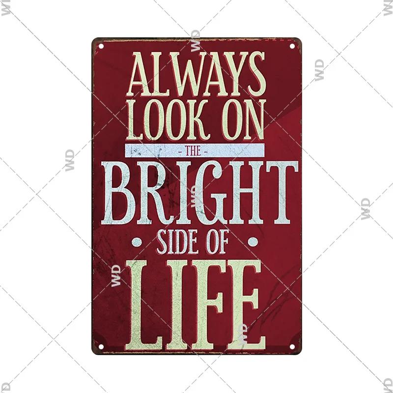 Retro Life Love Family Sentence Slogan Metal Tin Sign Vintage Metal Plaque Metal Wall Poster For Home Shop CoffeeWall Decor