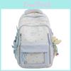 Large Capacity School Backpack For Girls And Boys With Star Print Design And Transparent Layer