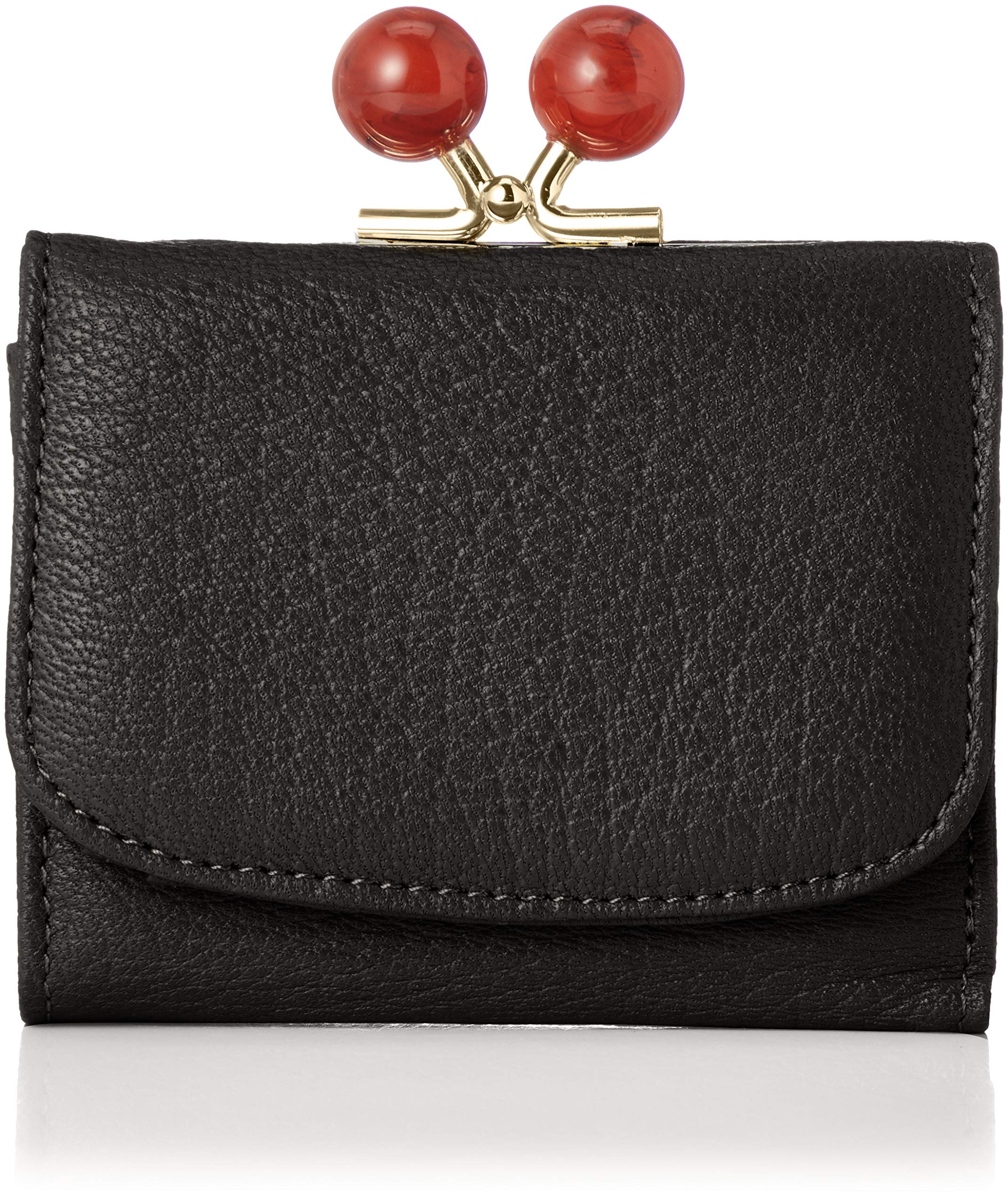 

Perke Acrylic Ball Tri-Fold Mini Wallet for Women, 08-06-03168, Black