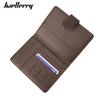 Baellerry Men and Women Pu Leather Short Purse RFID Card Holder Anti-magnetic Passport Holder Simple Snap Button Wallet