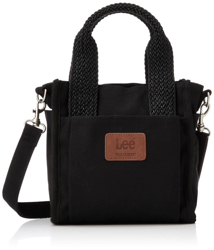 Lee Mesh Thick Cotton Mini Shoulder Mesh Lunch Perfect for and Black 2-Way Tote, II, Canvas, Small, Tote, 2-Way Bag, Handle, Bag, Commuting, School,