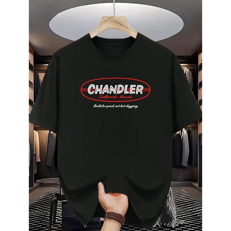 

European sizes The CHANDLER Surfboard Hawaiian Print Short-Sleeve T-Shirt Is Stylish And Casual, Perfect for Surfing Enthusiasts S чёрный