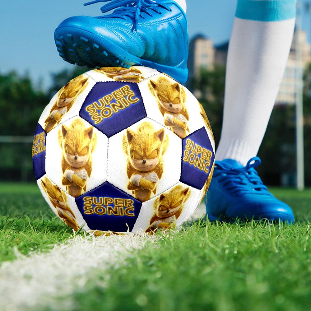 1pc Sonic the Hedgehog Soccer Ball Size 5 Indoor Soccer Ball Fashion Colorful Backyard Game - Great For Sports Fans Gift HE44