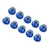 10 Stück M3 Nyloneinsatz Selbstsichernde Aluminiummuttern Sechskant Kontermutter Königsblau