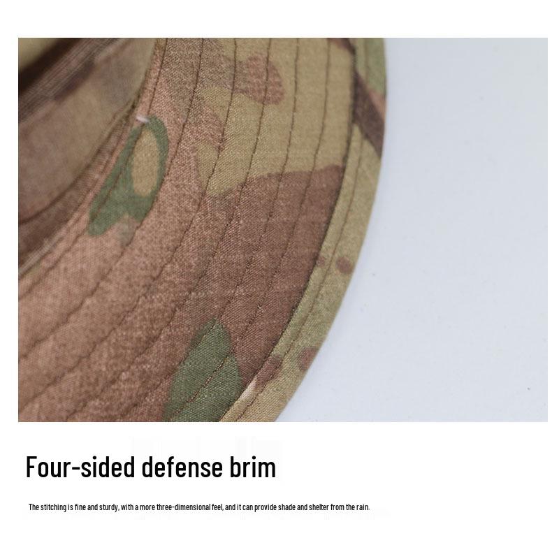 Camouflage Tactical Boonie Hat: Second Gen Sunshade, Sun Protection, Round Brim for Cycling, Summer Military Training, Outdoor Activities, Fisherman.