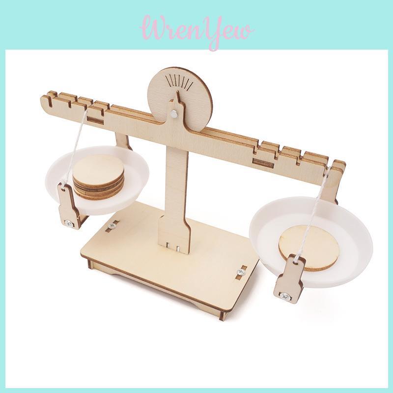 Stem Educational Wooden Diy Science Experiment Balance Scale Kit For Kids