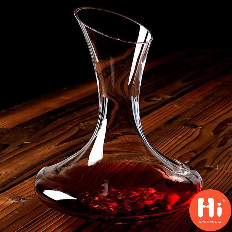 Hi Glass Wine Decanter Bevel Spout Wine Aerator Container Wine Bottle