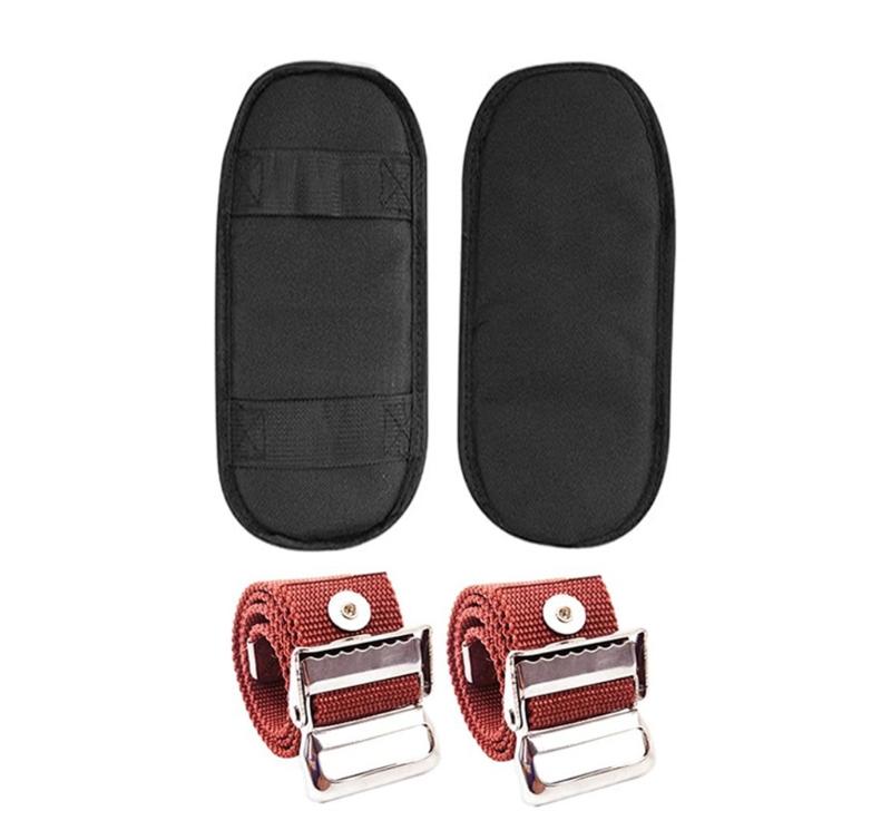 

2 Packs Drywall Stilt Protective Pads and Leg Bands Adjustable Straps Set for Home Renovations and Street Performances 1