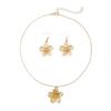 Hot-selling creative flower shape necklace bracelet combination jewelry set elegant temperament style
