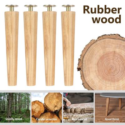 4 Stück Neue Massivholzmöbelfüße Tischfüße Holzschrank Tischbeine Mode Möbelbeschläge Ersatz für Sofabett