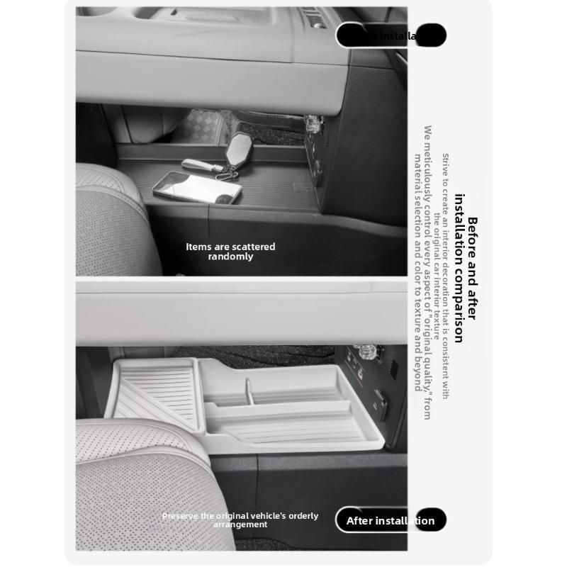 For BYD Ti 7 2025 2026 Silicone Storage Compartment Under Armrest Box And Rear Exhaust Hole Interior Accessories