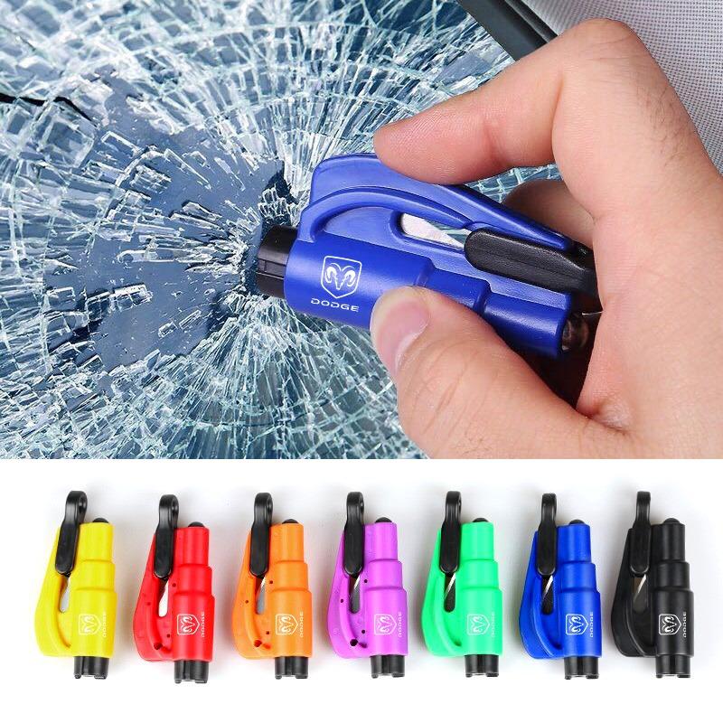2-in-1 Car Tools Car Safety Hammer Window Breake Life Saving Seat Belt Cutter for Dodge Journey Dakota Durango Caliber Challenger Charger Ram 1500