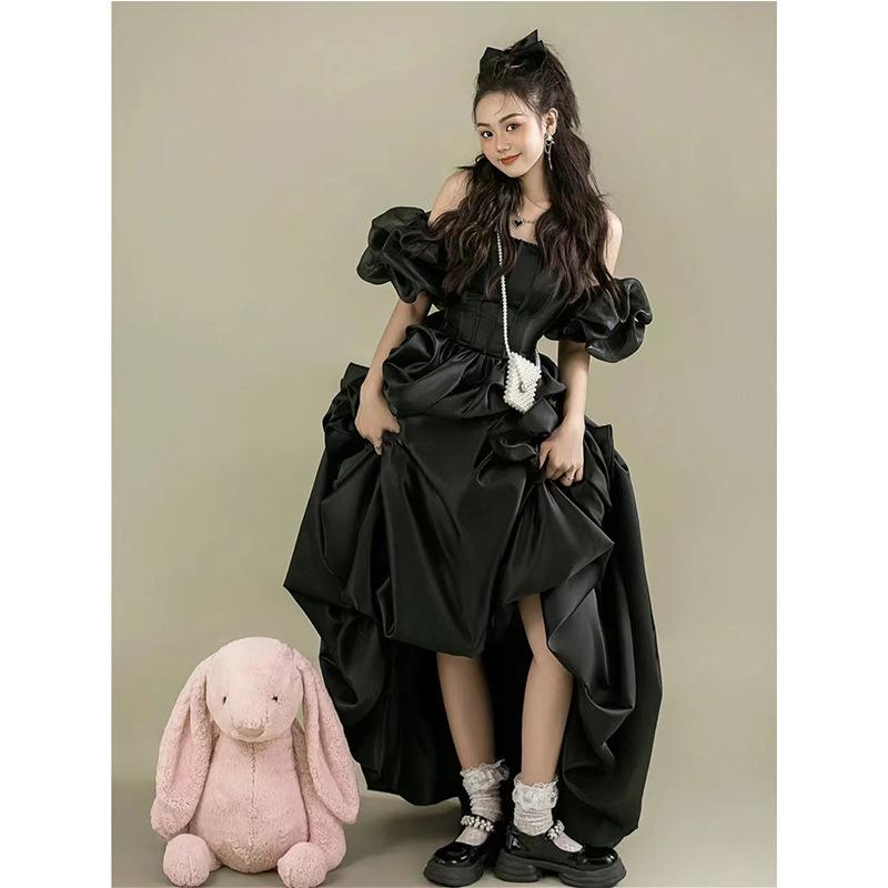 

Черное вечернее платье Свадьба Помолвка Свадебное фото Платье Парное платье Вечернее платье XXXL чёрный