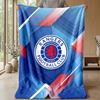 Rangers FC Weiche Flanell-Fleece-Decke Leicht Gemütlich Warm Überwurfdecke für Sofa Bett Heimdekoration