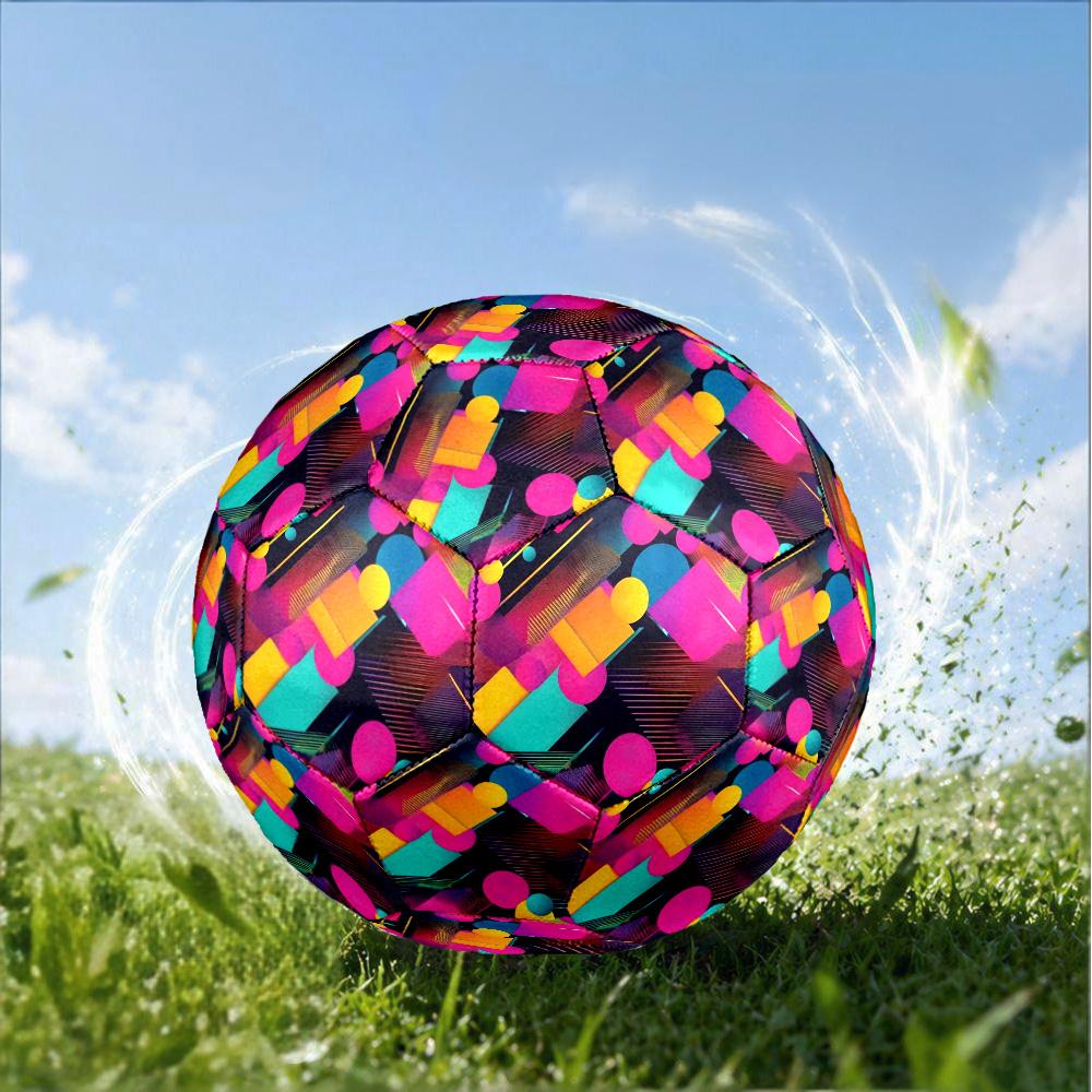 1PC Neon Hexagon Patterns Size 5 Soccer Balls, Anti-Slip, Outdoor Sport, a Unique Gift, Birthdays, Christmas Gifts Valentine'S Day Gifts A73