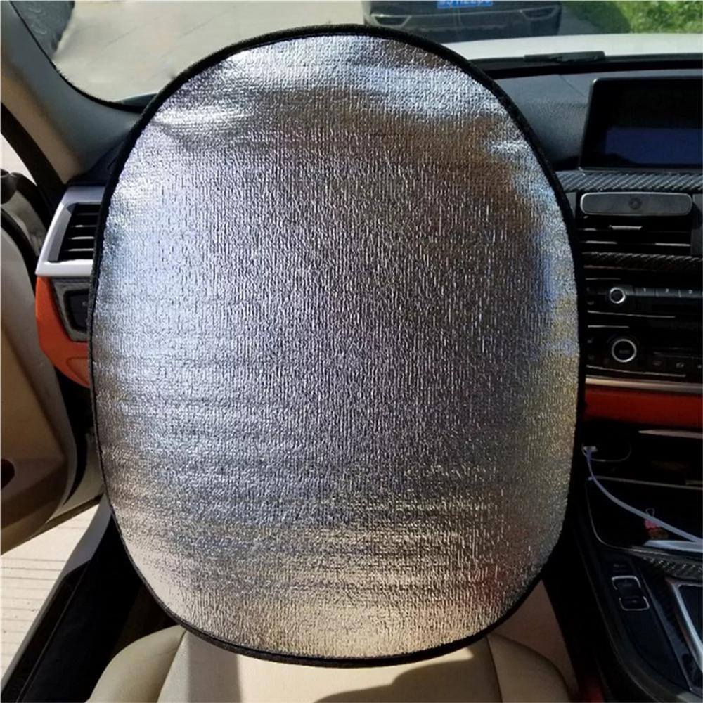 43*50cm Car Steering Wheel Cover Sun Shade Side Window Sun Visors Heat Reflector