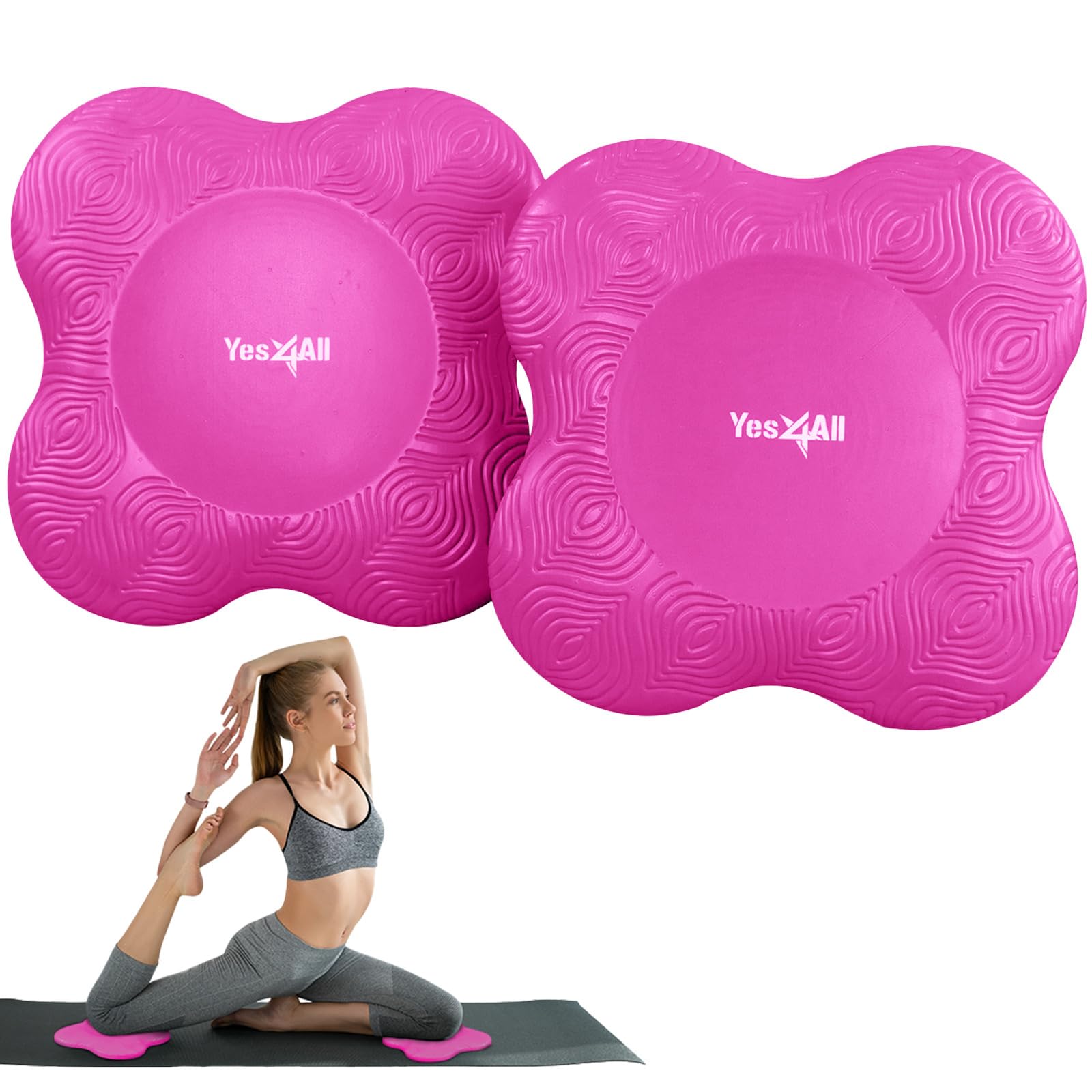 

Yes4All Yoga Knee Set of Rose Extra Yoga Knee Pads with Cushion for and x x cm x x Imported from C35M Pads, 2, Red, Thick, Non-Slip Head, Elbows,