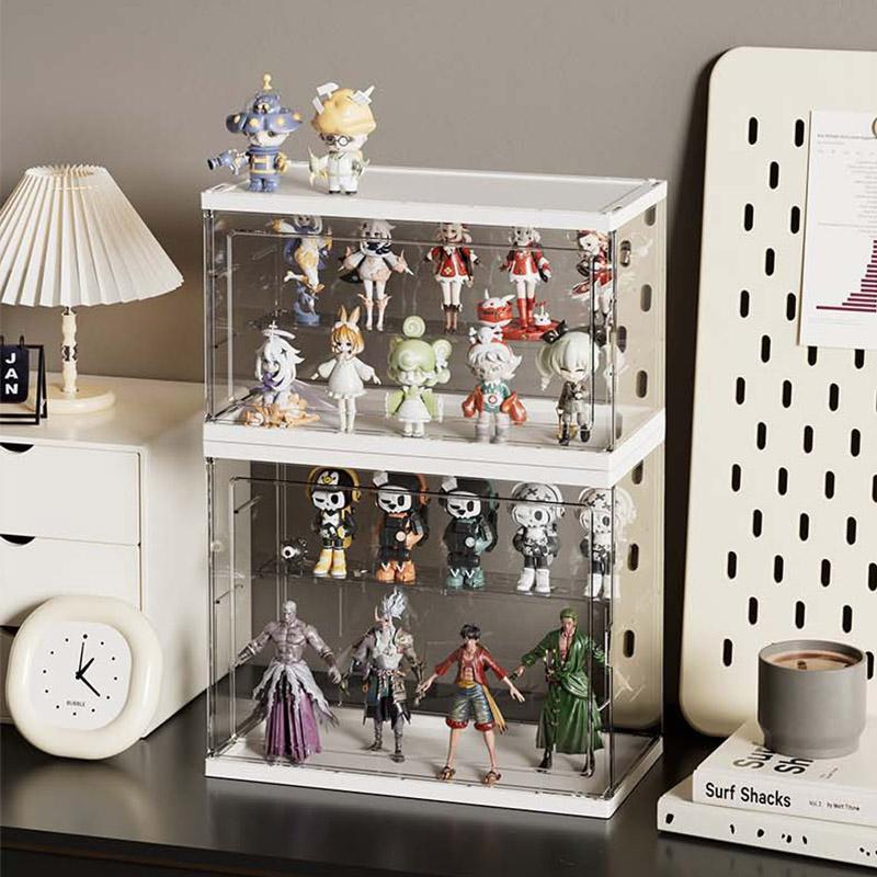 Handiwork display box large capacity transparent pendulum cabinet acrylic bubble mart blind box display rack Lego storage box