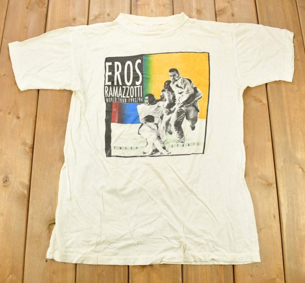 Vintage Eros Ramazzotti Wereldtournee Unisex Alle Maten S Tot 5XL DI1119 Unisex T-shirt