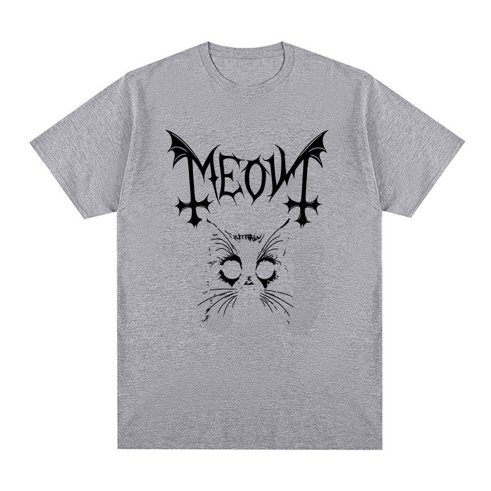 Meowl Cat Owl Funny Meme Brainrot Tshirts Mens Clothing Fashion Harajuku Short Sleeves Tees Cotton Summer T Shirts Streetwear