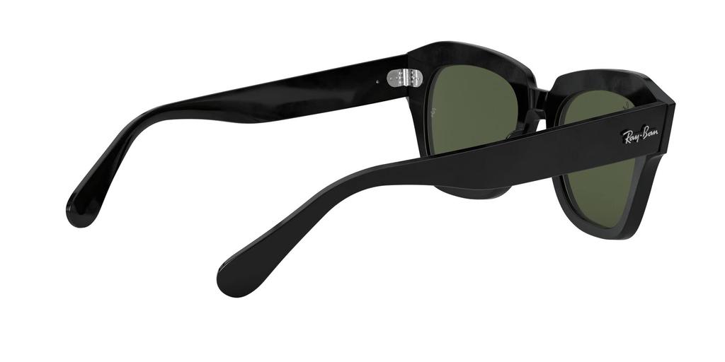 Sunglasses 0RB2186 STATE STREET GREEN LENS 52 Ray-Ban BLACK/G-15