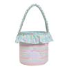 User Friendly Rabbit Print Foldable Storage Basket Breathable Easters Home Organization Container with Handle