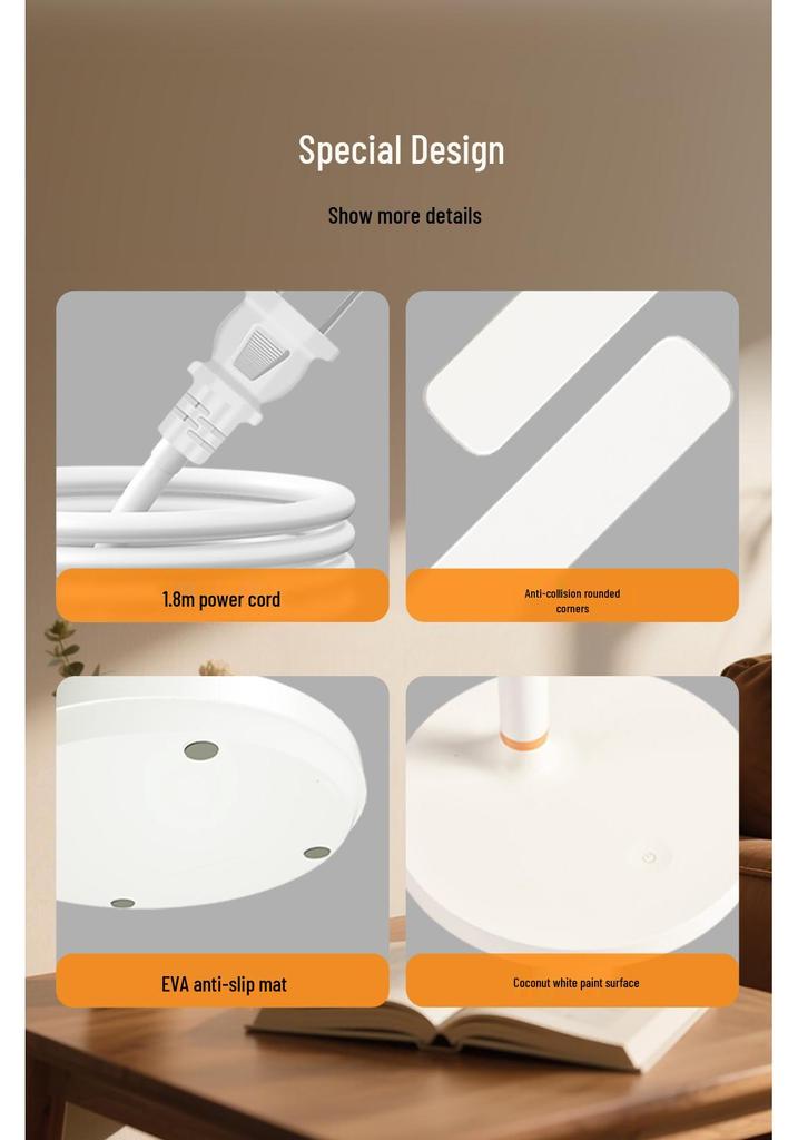 AA Grade Full Spectrum Eye Protection Desk Lamp, Ra>97 High CRI, Perfect for Study & Dormitory Use