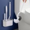 Silicone Toilet Brush Household Plastic Toilet Brush Wall Mounted with Base Toilet Brush Cleaning Brush Wall Mounted Set