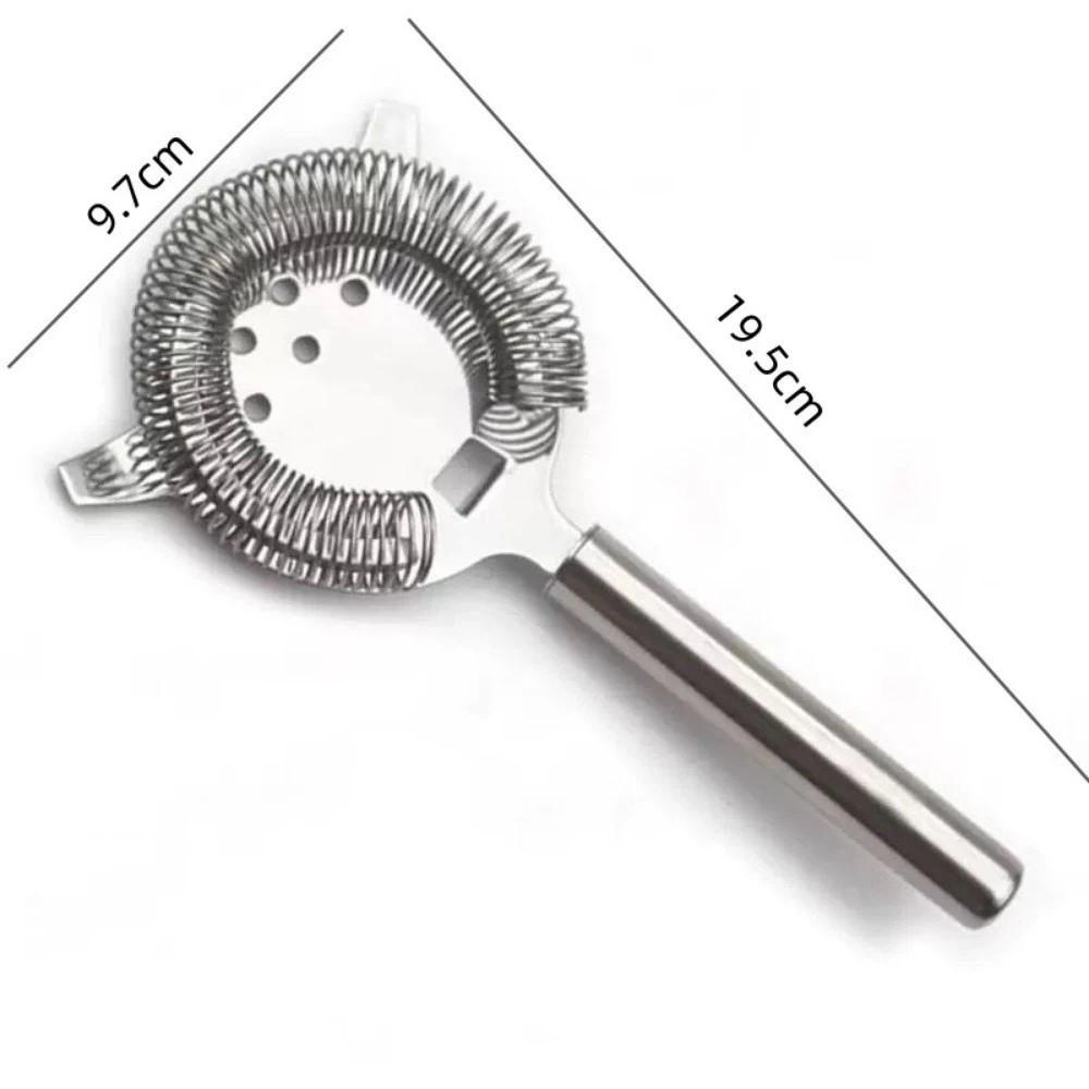 Silver Bar Strainer Stainless Steel Hawthorne Strainer Mixed Drink Cocktail Strainer  Home Bar Use