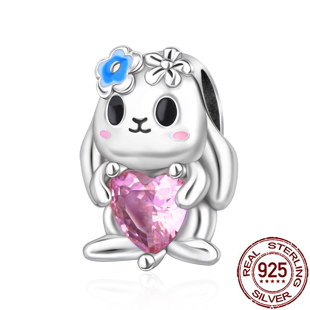 New Charms Copper Cat Dog Flamingo Chameleon Axolotl Animal Beads Fit Bracelet Necklace Women Diy Jewelry