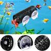 Acrylic Betta Fish Tube Hideouts Resting Tunnel Natural Habitat Hollowed Spawning Grounds Suction Cup Fish Resting Bed