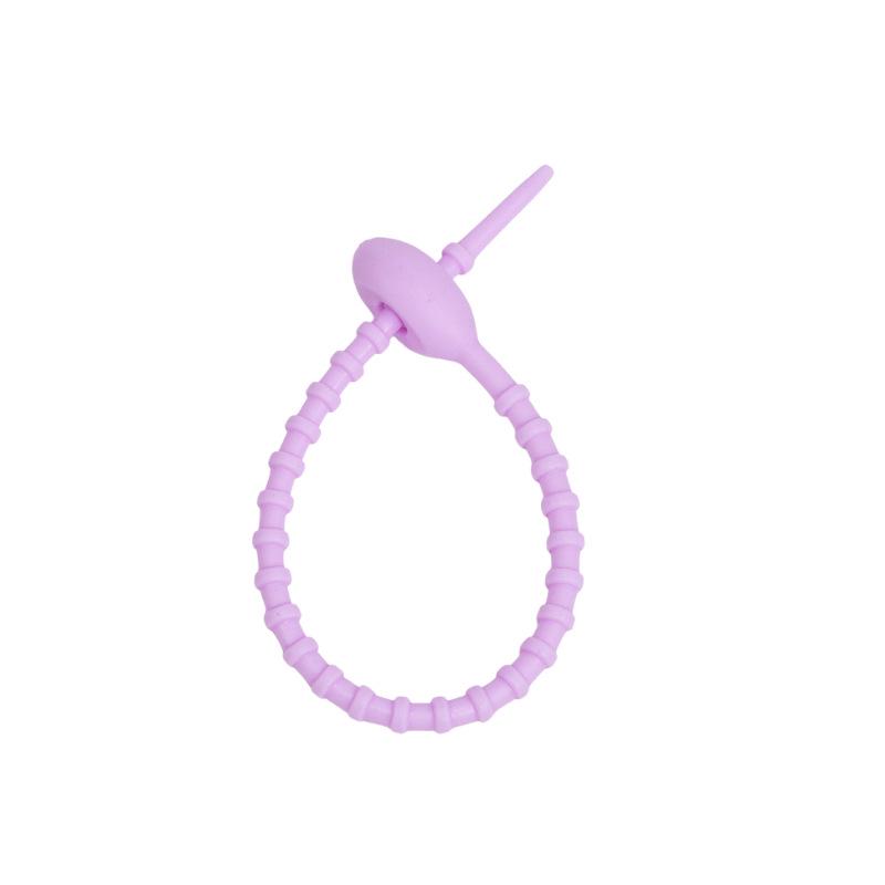 Colorful Silicone Tadpole Cable Tie: DIY Keychain, Trendy Toy, Bag Strap & Lanyard Winder
