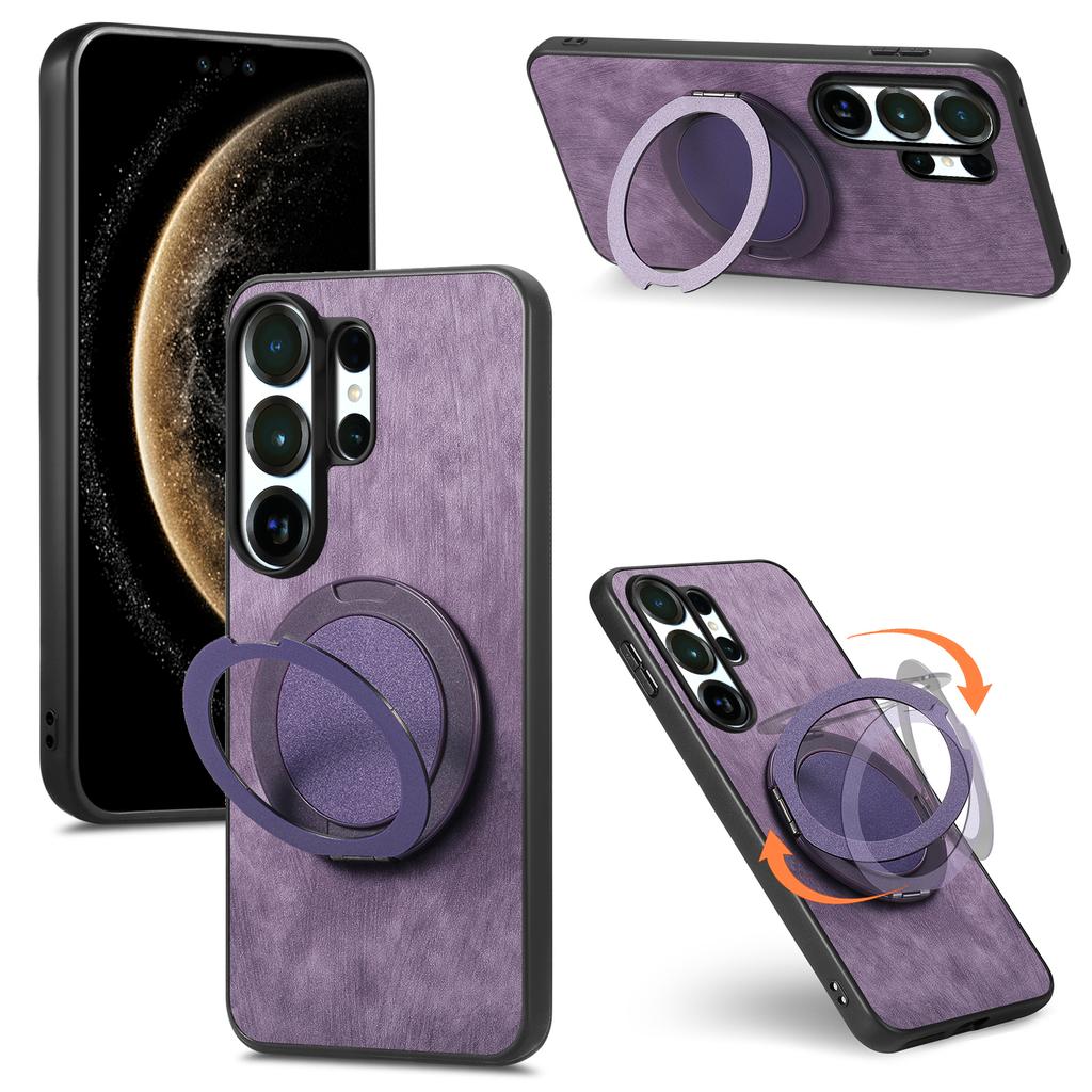 Manetic Bracket Stand Leather Phone Case for Samsung Galaxy S26 S23 S22 S25 S21 Ultra Plus Note20 S23 S24 FE S26 Ultra Cover