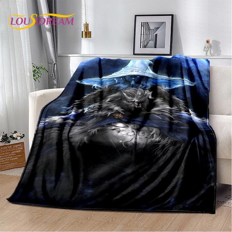Elden Ring 3D Printed Game Gamer Soft Plush Blanket,Flannel Blanket Throw Blanket for Living Room Bedroom Bed Sofa Picnic Cover