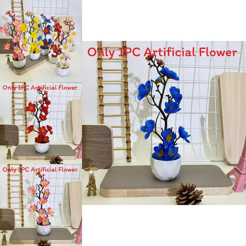 Plum Blossom Faux Plant With Plastic Stem For Wedding Decorations And Photography Props