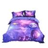 Dekbedovertrek Galaxy Duvet Cover Set 3D Purple Pink Bed Set Cases 2/3pcs Winter Bedding Set for Double Dropshipping