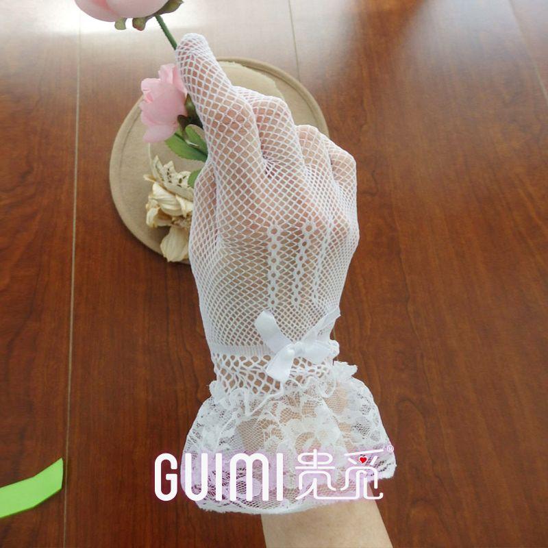 

Большая сетка Сексуальные кружевные перчатки Женские Тонкие Короткие Свадебные Эластичные Белые Летние Для Вождения Бант Для Танцев Защита от УФ-лучей White All yards