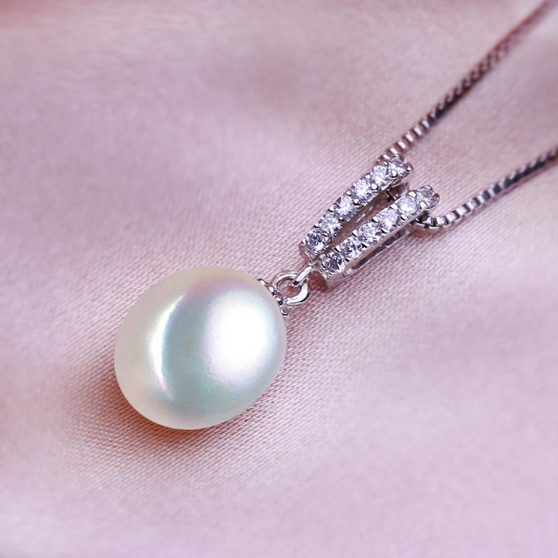 seniko Freshwater Pearl Necklace CZ Cubic Zirconia Fashion Drop Pearl Necklaces For Women