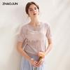 Women's Lyocell Tencel Knit Short Sleeve T-shirt