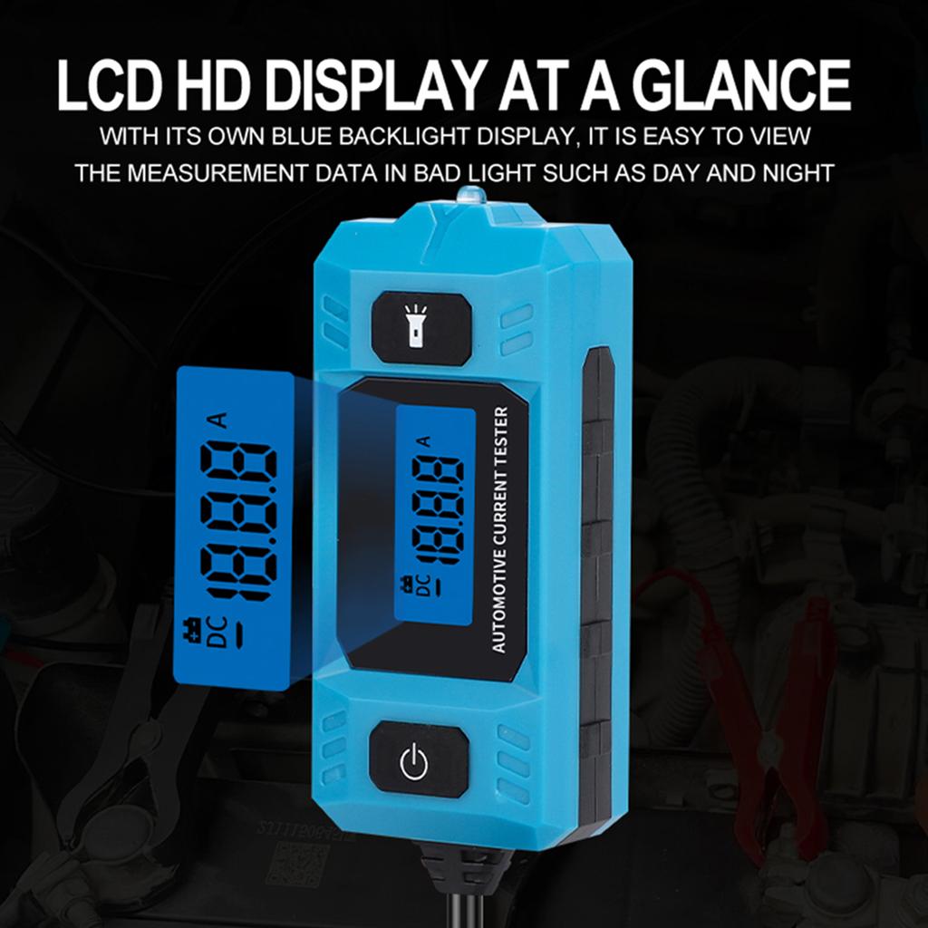 Car Fuse Current Tester 20A 48V Automotive Circuit Fault Probe Detector with LCD Backlight LED Flashlight Comes with