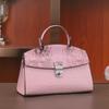 2024 High-End Luxury Ostrich Pattern Leather Shoulder and Messenger Bag for Women